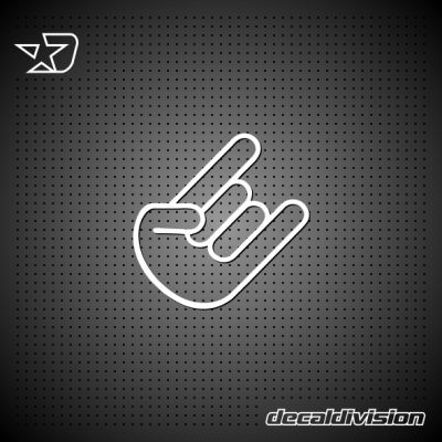 The Rocker Hand Sign Sticker